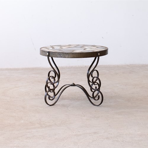 Brutalist Specimen Marble Side Table