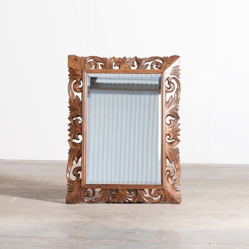 French Oak Cushion Mirror