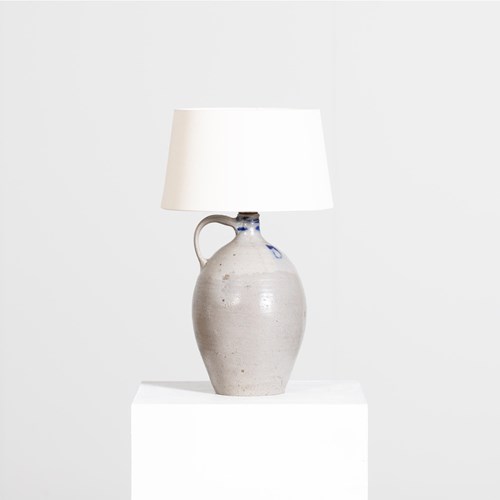 French Glazed Stoneware Table Lamp
