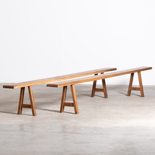 French Oak A-Frame Benches
