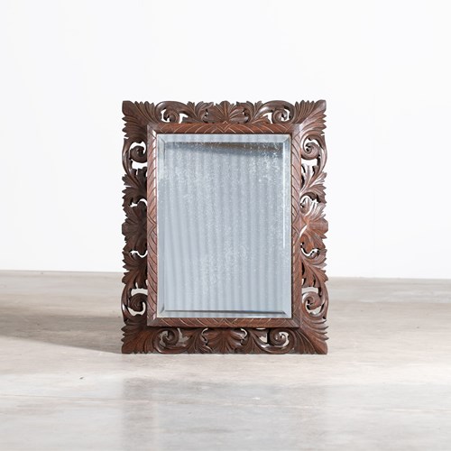 French Oak Cushion Mirror
