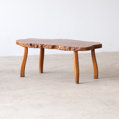 Brutalist Burr Elm Coffee Table