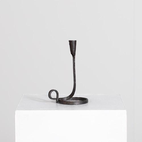 French Forged Iron Candleholder