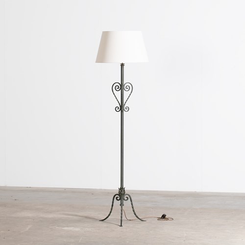 French Painted Iron Floor Lamp
