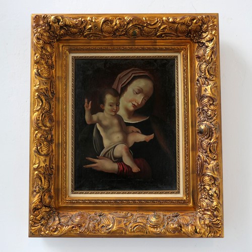 Madonna and Child signed Solana
