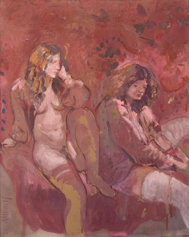 Antoni Munill - 'Mujeres' - Two Evocative Female Figures-modern-decorative-1-main-638129442804584643.png