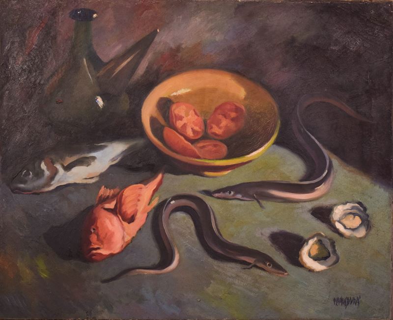Enric Planasdura - Large Still Life Study Of Fish And Oysters-modern-decorative-1-main-638129550432040988.png