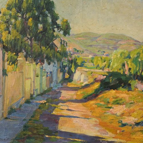 Jose Ariet Olives - Impressionist Village Landscape