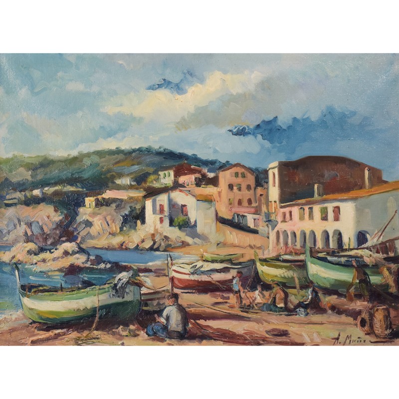Alberto Muñoz Boquera - 'Calella De Palafrugell'-modern-decorative-1096-harbour-scene-oil-painting-1-square-main-637686073785177995.jpg