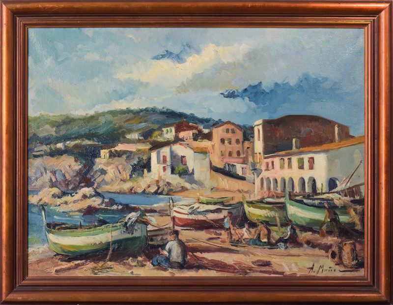 Alberto Muñoz Boquera - 'Calella De Palafrugell'-modern-decorative-1096-harbour-scene-oil-painting-2-main-637870800655444814.jpg