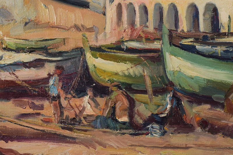 Alberto Muñoz Boquera - 'Calella De Palafrugell'-modern-decorative-1096-harbour-scene-oil-painting-6-main-637870800704351346.jpg