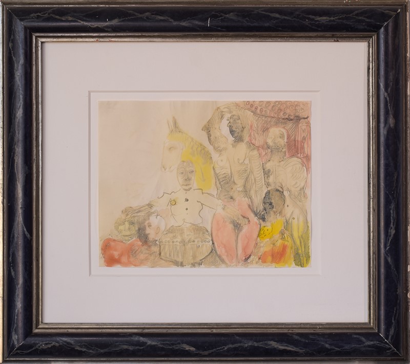Follower of James Ensor - Symbolist Watercolour-modern-decorative-1274-watercolourportraits-2-main-637829394732277436.jpg