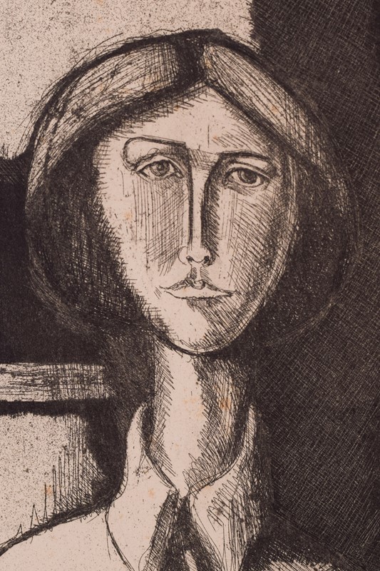 Follower of Picasso - Etching Portrait of a Lady-modern-decorative-1281-lithograph-of-a-lady-5-main-637896808467844833.jpg