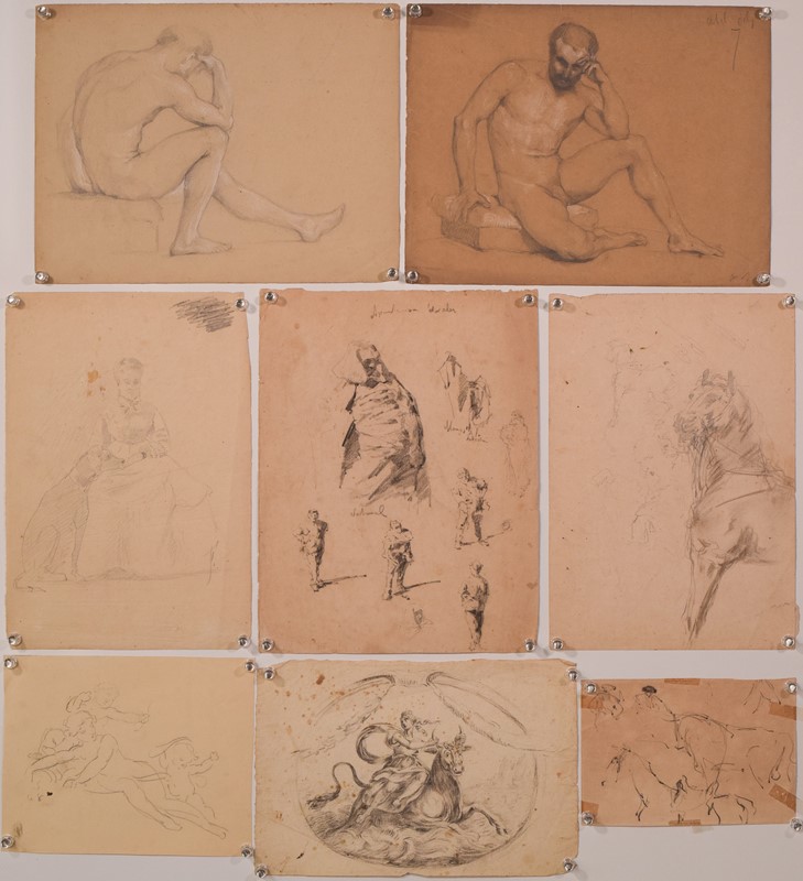 Collection of 19th Century Sketches-modern-decorative-1312-collection-of-8-drawings-1-main-637865717590783513.jpg