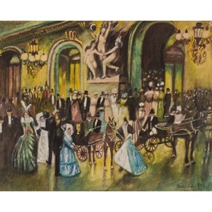 Naive Impressionist Evening Ball - ...