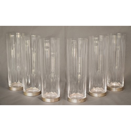 Set Of 6 Glasses With Silver Bases