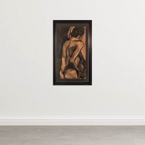 Large Stylised Life Drawing Of A Lady