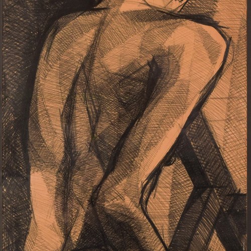 Large - Stylised Life Drawing Of A Lady