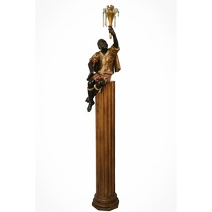 Blackamoor Polychrome Candelabra On...