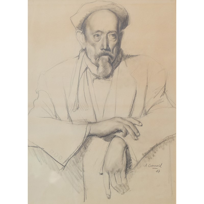 Amador Garrell i Soto - Pencil study of a Imam-modern-decorative-1407-drawing-by-amador-garrell-1-square-main-637962519088814162.jpg