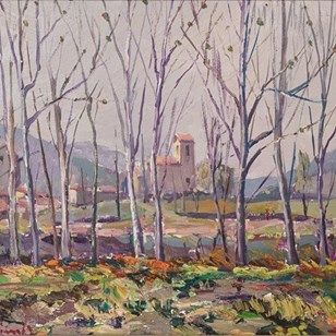 Post Impressionist Landscape - Oil ...