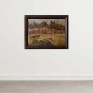 Golden Landscape With Distant Settl...