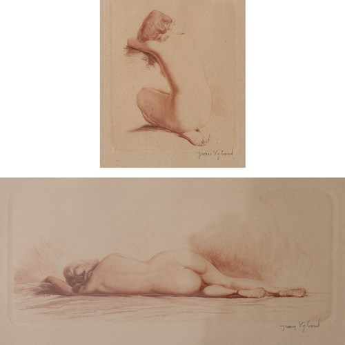 Jean Auguste Vyboud - Two Nude Life Studies