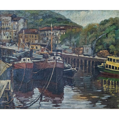 Impressionist Harbour Scene