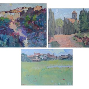 Three Framed Colourist Oils - Vario...