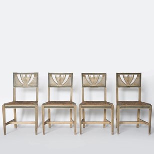 Set Of Four Neoclassical Painted Di...