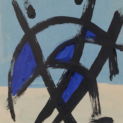 Abstract Figurative Composition – Artist Unidentified