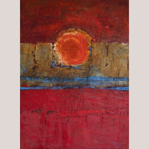Abstract Sun Over Horizon By Mamen Gil