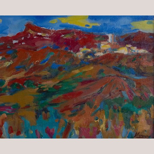 Fauvist Landscape – 19Th Century Oil On Canvas