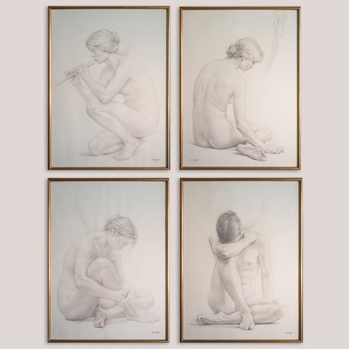 The Four Seasons (Les Quatre Estacions) – Suite Of Four Large Framed Original