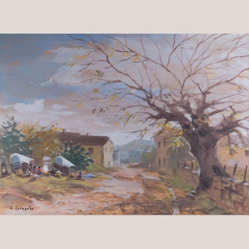 Gypsie Camp Rural Landscape By Joan Escayola Blanch