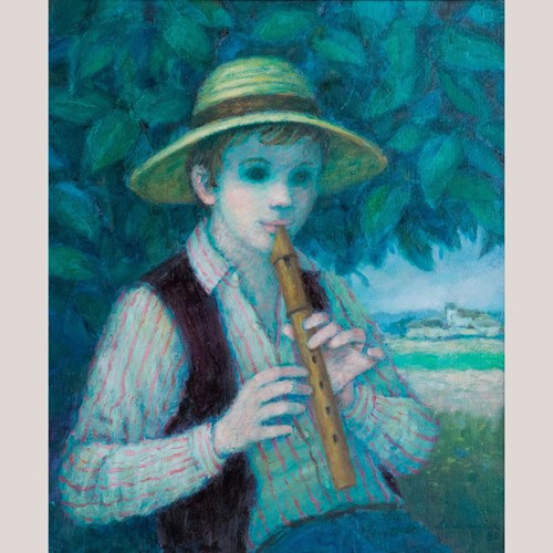 Enfant Au Pipeau – Larrania (Signature Presently Unidentified)