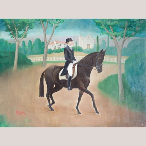 Equestrian Rider In Landscape – Rosa Torras