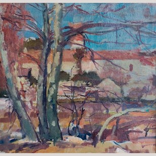 Landscape Study Inscribed On Revers...