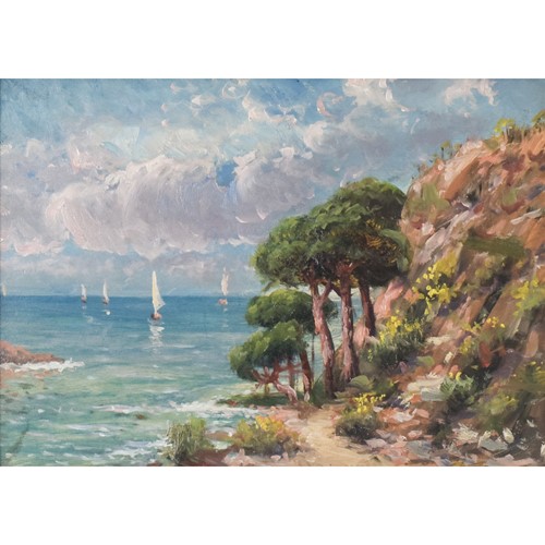 Coastal Landscape With Sailing Boats