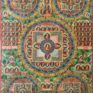 Hand Painted Tibetan Scroll