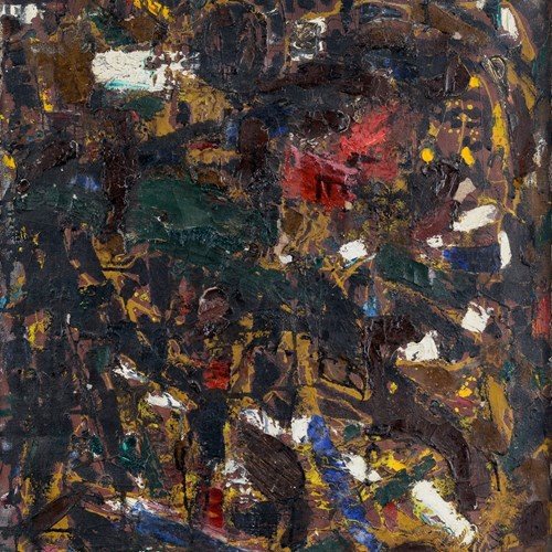 Abstract Expressionist Composition – Labelled Roland Alexander 1962