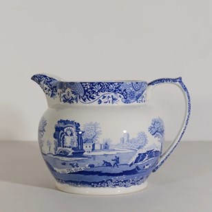 Very Large Blue And White Spode Jug...