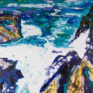 Vibrant Expressive Seascape: Large ...