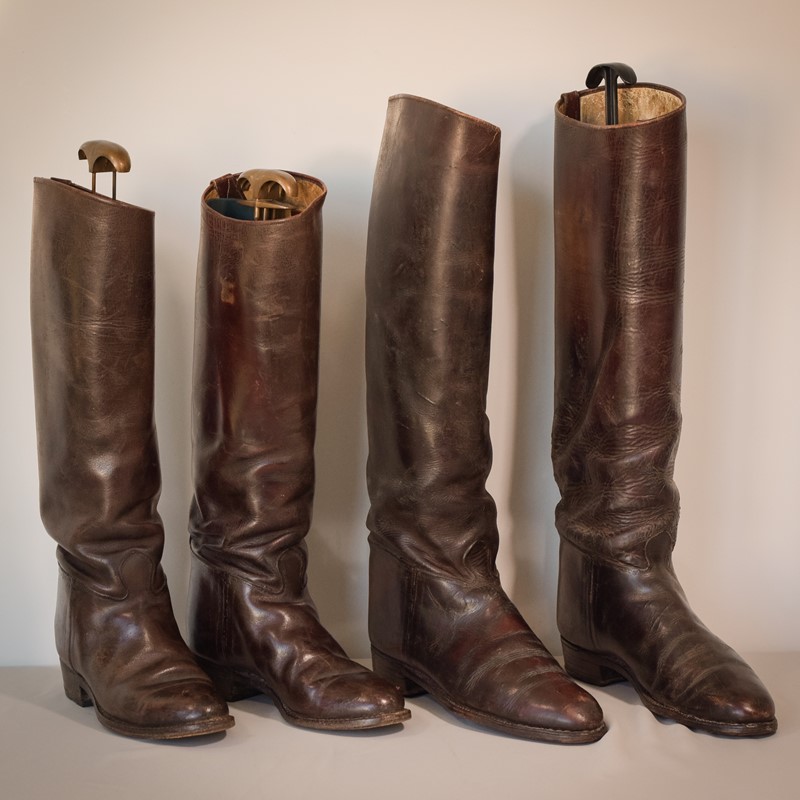 Antique Leather Riding Boots - Two Pairs-modern-decorative-807-two-pair-of-boots-1-already-square-main-638022032584132760.jpg