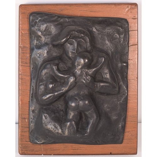 Manolo - Bronze Plaque of Mother and Child