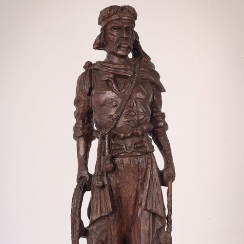 Hand Carved Wooden Sculpture - A Male Figure