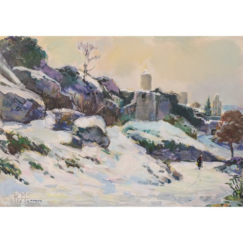 Impressionist Snowscape Painting