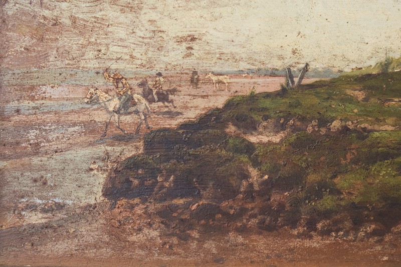 Argentinian Seascape With Horses. Signed Fortuny-modern-decorative-909-oil-fortuny-6-main-637944400333133397.jpg