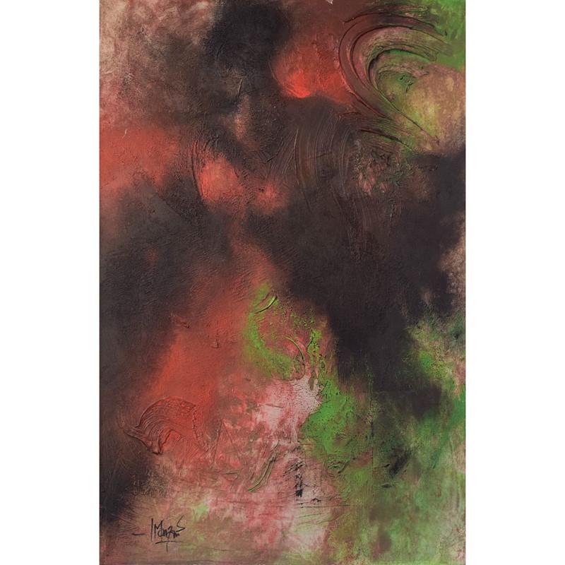 Abstract Painting, Signed and Inscribed on Reverse-modern-decorative-920-green-and-red-abstract-painting-1-square-main-637769009932257743.jpg