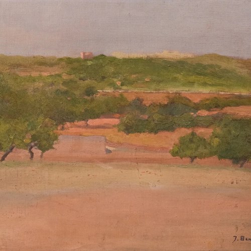 Jose Benlliure Y Ortiz - Impressionist Mediterranean Landscape